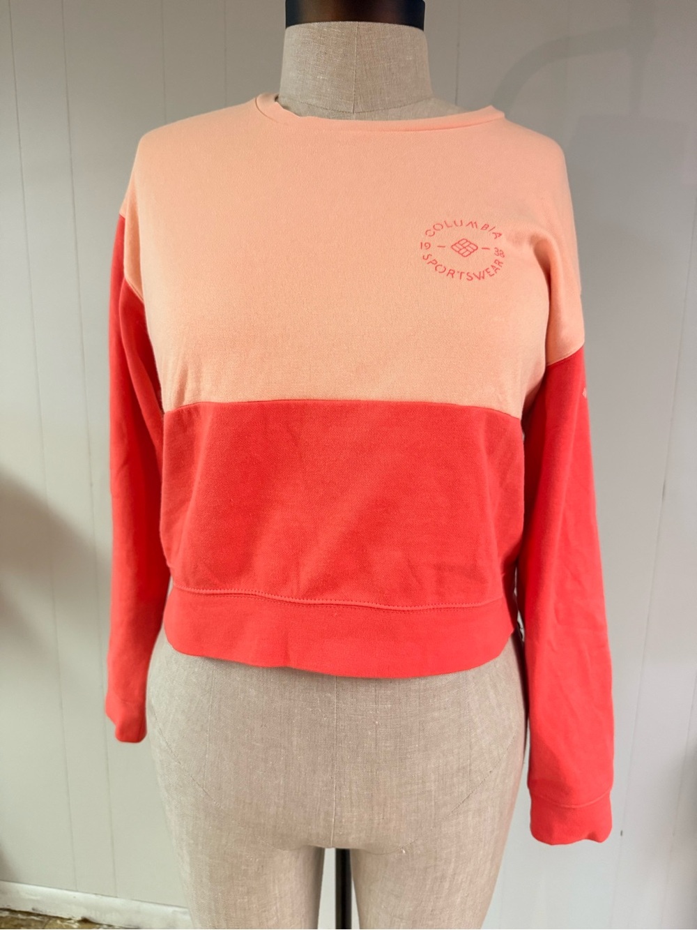 Columbia Peach Colorblock Pullover